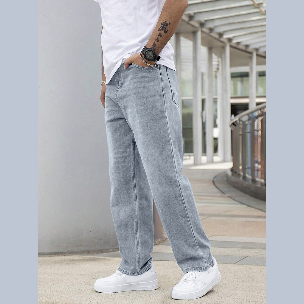 Men’s Light Grey Relaxed Fit Jeans
