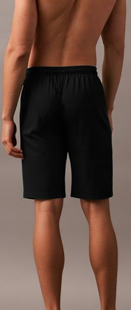 Men’s Black Sports Shorts with White Side Stripe – geometric logo - Image 3