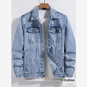 Classic Light Blue Denim Jacket for Men