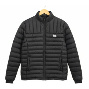 Men’s Black Quilted Puffer Jacket – Lightweight Winter Wear for Casual & Outdoor Style