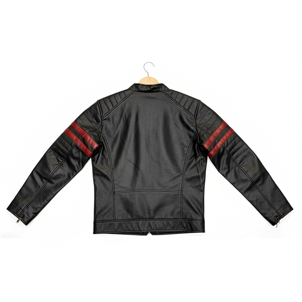 Urban Edge Faux Leather Motorcycle Jacket - Image 2